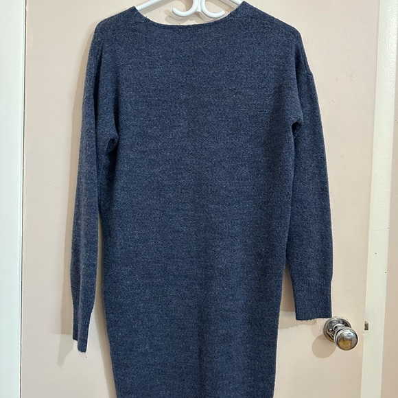Blue V-Neck Sweater Dress (new) Size XS - Picture 4 of 5